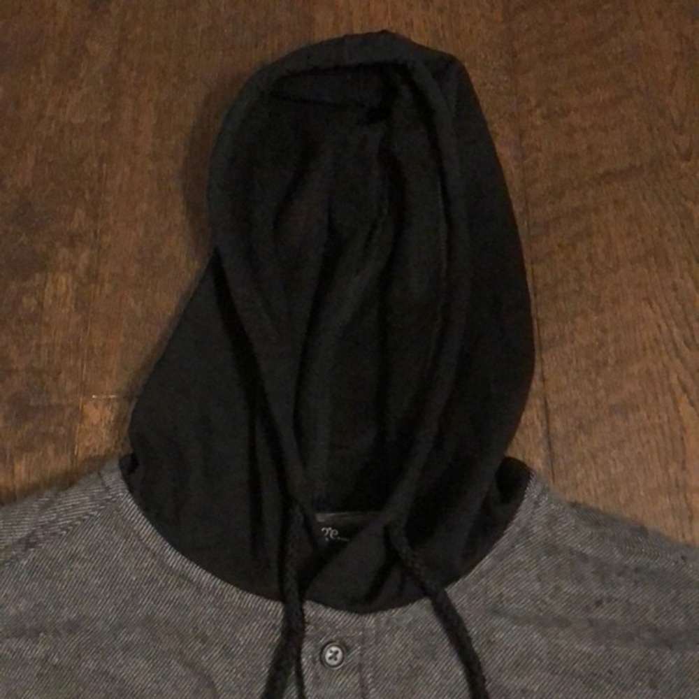 Hooded Button Down - image 1
